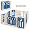 14-Panel Kids Foldable Activity Center Playpen with Lockable Door and Non-Slip Foot Mat